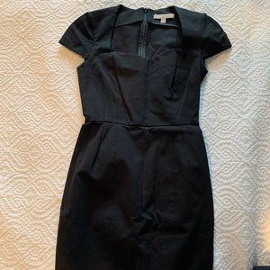black tailored work dress